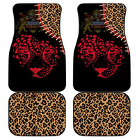 Malawi Car Mats Coat of Arms & Leopard Print - Unique Motif Fusion