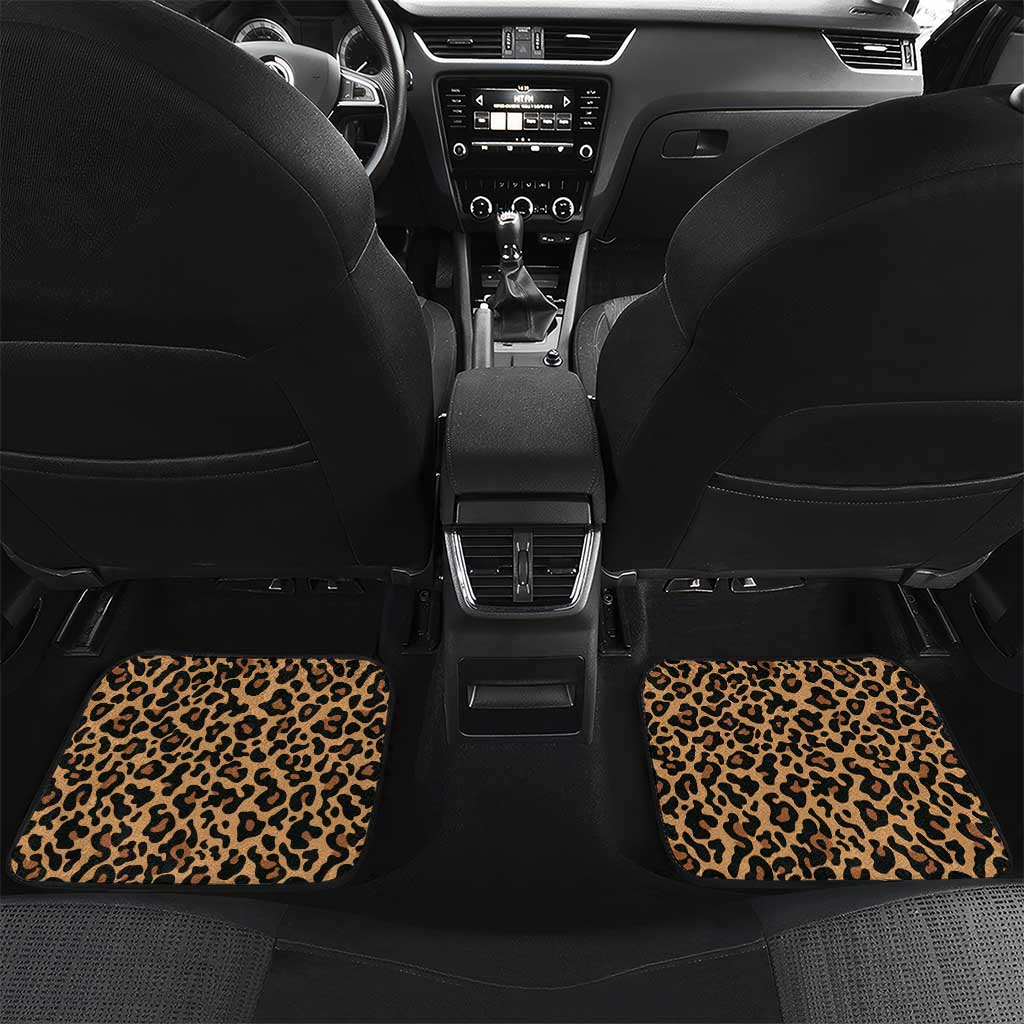 Malawi Car Mats Coat of Arms & Leopard Print - Unique Motif Fusion