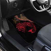Malawi Car Mats Coat of Arms & Leopard Print - Unique Motif Fusion