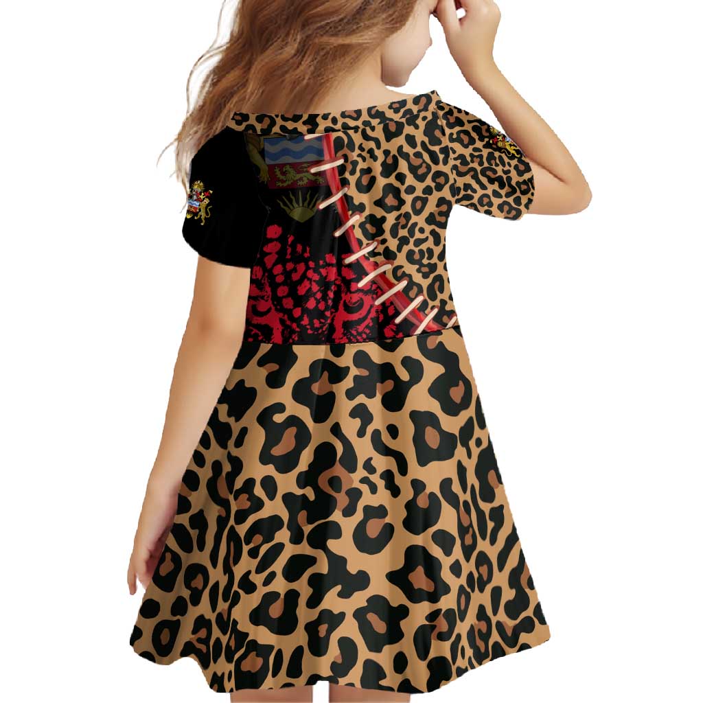 Malawi Family Matching Long Sleeve Bodycon Dress and Hawaiian Shirt Coat of Arms & Leopard Print - Unique Motif Fusion