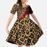 Malawi Family Matching Short Sleeve Bodycon Dress and Hawaiian Shirt Coat of Arms & Leopard Print - Unique Motif Fusion