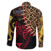 Malawi Family Matching Tank Maxi Dress and Hawaiian Shirt Coat of Arms & Leopard Print - Unique Motif Fusion