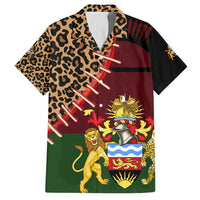 Malawi Hawaiian Shirt Coat of Arms & Leopard Print - Unique Motif Fusion