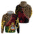Malawi Hoodie Coat of Arms & Leopard Print - Unique Motif Fusion