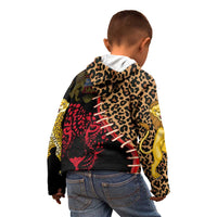 Malawi Kid Hoodie Coat of Arms & Leopard Print - Unique Motif Fusion