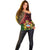 Malawi Off Shoulder Sweater Coat of Arms & Leopard Print - Unique Motif Fusion