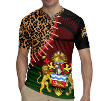 Malawi Rugby Jersey Coat of Arms & Leopard Print - Unique Motif Fusion