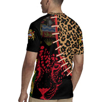 Malawi Rugby Jersey Coat of Arms & Leopard Print - Unique Motif Fusion