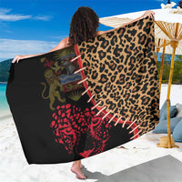Malawi Sarong Coat of Arms & Leopard Print - Unique Motif Fusion