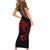 Malawi Short Sleeve Bodycon Dress Coat of Arms & Leopard Print - Unique Motif Fusion