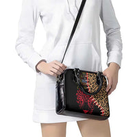 Malawi Shoulder Handbag Coat of Arms & Leopard Print - Unique Motif Fusion