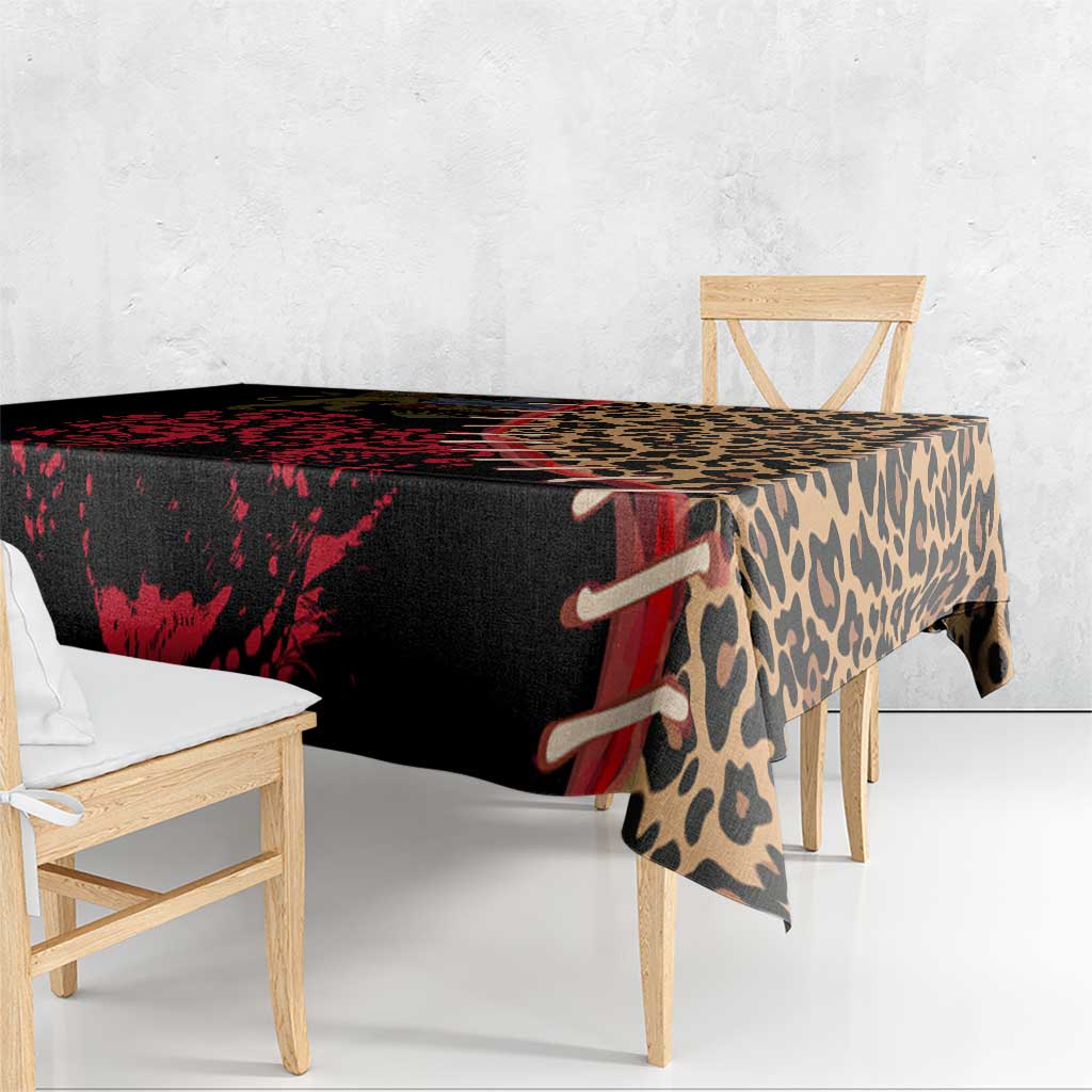 Malawi Tablecloth Coat of Arms & Leopard Print - Unique Motif Fusion