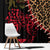 Malawi Window Curtain Coat of Arms & Leopard Print - Unique Motif Fusion