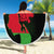Malawi Map Shaped Lion Beach Blanket Unique Country and Wildlife Fusion Design