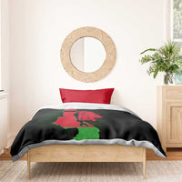 Malawi Map Shaped Lion Bedding Set Unique Country and Wildlife Fusion Design