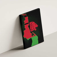 Malawi Map Shaped Lion Canvas Wall Art Unique Country and Wildlife Fusion Design