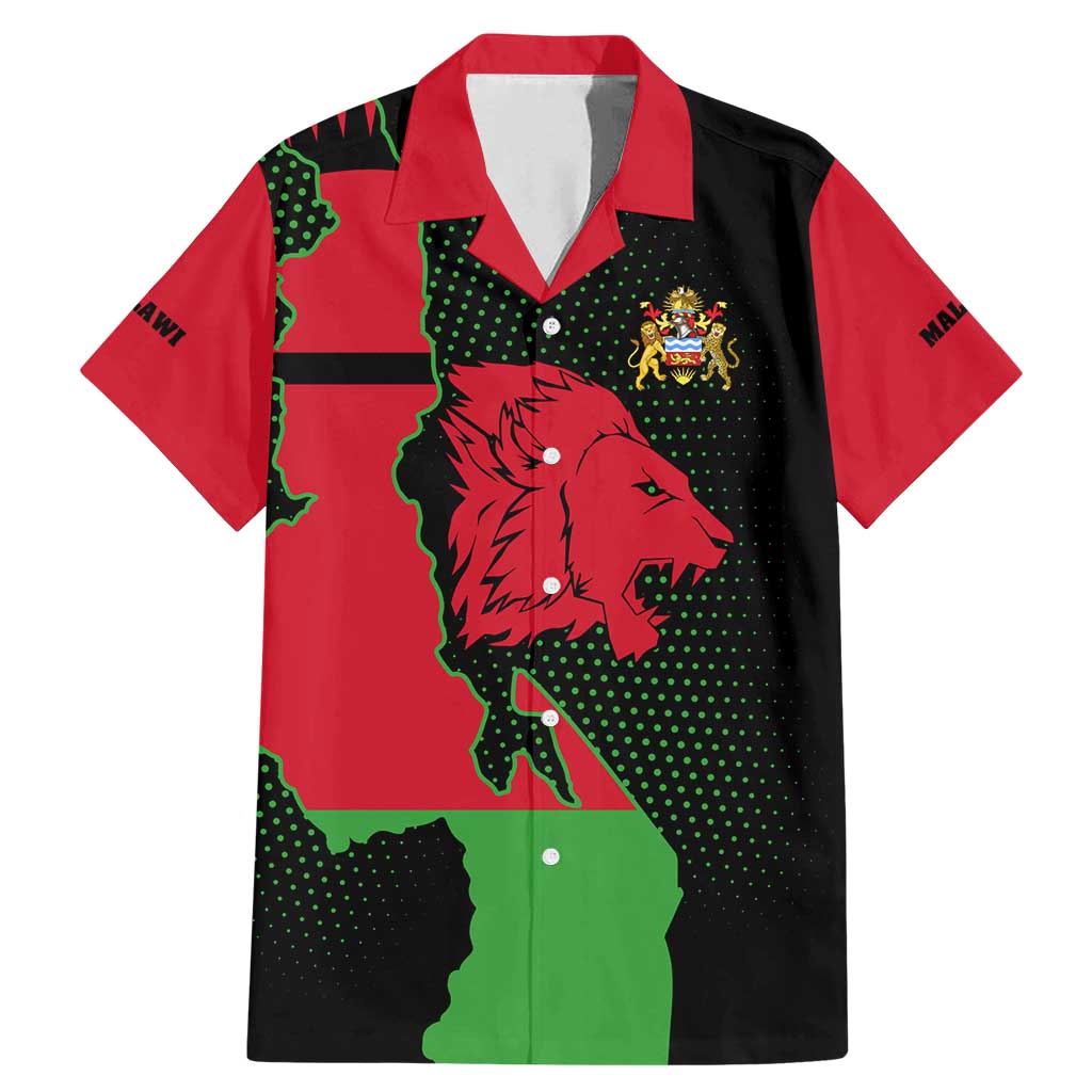 Malawi Map Shaped Lion Family Matching Mermaid Dress and Hawaiian Shirt Unique Country and Wildlife Fusion Design