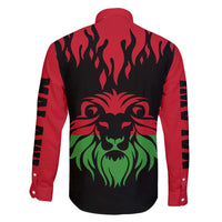 Malawi Map Shaped Lion Family Matching Mermaid Dress and Hawaiian Shirt Unique Country and Wildlife Fusion Design