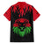 Malawi Map Shaped Lion Family Matching Off The Shoulder Long Sleeve Dress and Hawaiian Shirt Unique Country and Wildlife Fusion Design