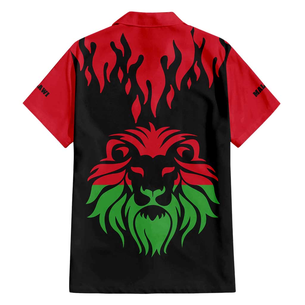 Malawi Map Shaped Lion Family Matching Puletasi and Hawaiian Shirt Unique Country and Wildlife Fusion Design