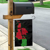 Malawi Map Shaped Lion Garden Flag Unique Country and Wildlife Fusion Design