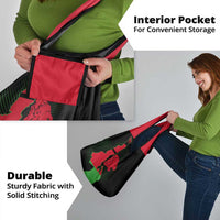 Malawi Map Shaped Lion Grocery Bag Unique Country and Wildlife Fusion Design