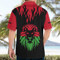 Malawi Map Shaped Lion Hawaiian Shirt Unique Country and Wildlife Fusion Design