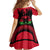 Malawi Map Shaped Lion Kid Short Sleeve Dress Unique Country and Wildlife Fusion Design