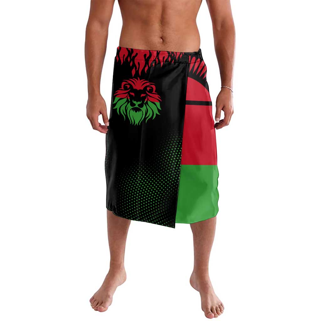 Malawi Map Shaped Lion Lavalava Unique Country and Wildlife Fusion Design