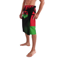 Malawi Map Shaped Lion Lavalava Unique Country and Wildlife Fusion Design