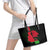 Malawi Map Shaped Lion Leather Tote Bag Unique Country and Wildlife Fusion Design