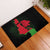 Malawi Map Shaped Lion Rubber Doormat Unique Country and Wildlife Fusion Design
