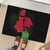Malawi Map Shaped Lion Rubber Doormat Unique Country and Wildlife Fusion Design