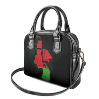 Malawi Map Shaped Lion Shoulder Handbag Unique Country and Wildlife Fusion Design