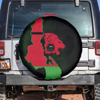Malawi Map Shaped Lion Spare Tire Cover Unique Country and Wildlife Fusion Design