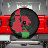 Malawi Map Shaped Lion Spare Tire Cover Unique Country and Wildlife Fusion Design