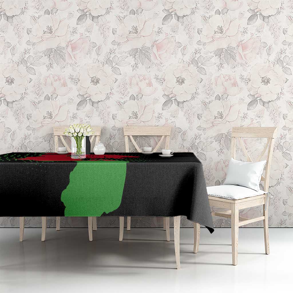 Malawi Map Shaped Lion Tablecloth Unique Country and Wildlife Fusion Design