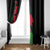 Malawi Map Shaped Lion Window Curtain Unique Country and Wildlife Fusion Design