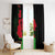Malawi Map Shaped Lion Window Curtain Unique Country and Wildlife Fusion Design