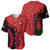 Malawi Patterns Baseball Jersey Blended with Flag Colors & National Emblem - Cultural Fusion Design