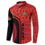 Malawi Patterns Button Sweatshirt Blended with Flag Colors & National Emblem - Cultural Fusion Design