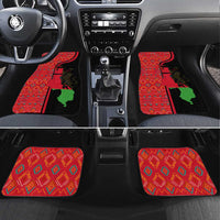 Malawi Patterns Car Mats Blended with Flag Colors & National Emblem - Cultural Fusion Design