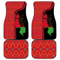 Malawi Patterns Car Mats Blended with Flag Colors & National Emblem - Cultural Fusion Design