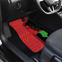 Malawi Patterns Car Mats Blended with Flag Colors & National Emblem - Cultural Fusion Design