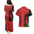 Malawi Patterns Couples Matching Puletasi and Hawaiian Shirt Blended with Flag Colors & National Emblem - Cultural Fusion Design