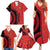 Malawi Patterns Family Matching Summer Maxi Dress and Hawaiian Shirt Blended with Flag Colors & National Emblem - Cultural Fusion Design