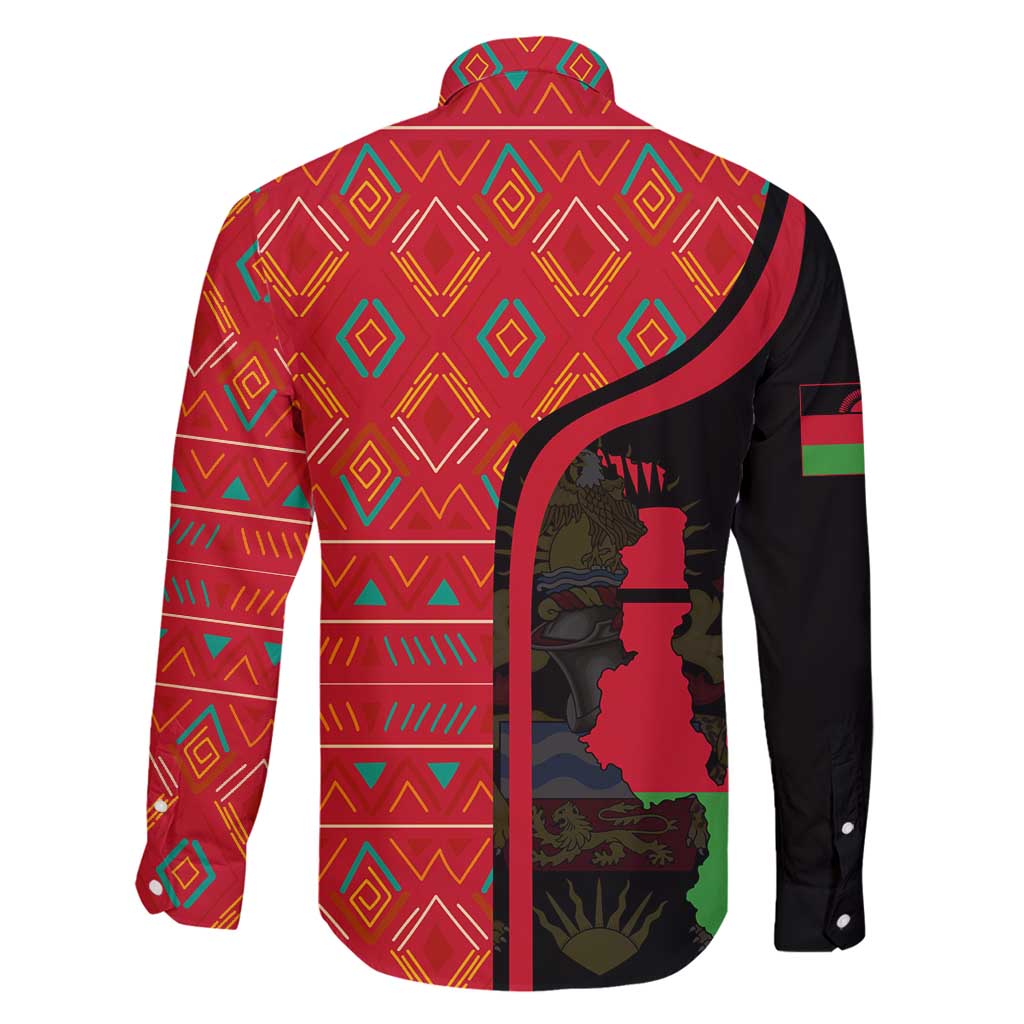 Malawi Patterns Family Matching Tank Maxi Dress and Hawaiian Shirt Blended with Flag Colors & National Emblem - Cultural Fusion Design