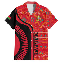 Malawi Patterns Hawaiian Shirt Blended with Flag Colors & National Emblem - Cultural Fusion Design
