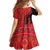 Malawi Patterns Kid Short Sleeve Dress Blended with Flag Colors & National Emblem - Cultural Fusion Design