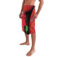 Malawi Patterns Lavalava Blended with Flag Colors & National Emblem - Cultural Fusion Design